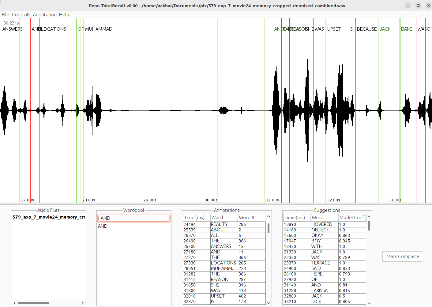 Audio annotation guide - Fried Lab